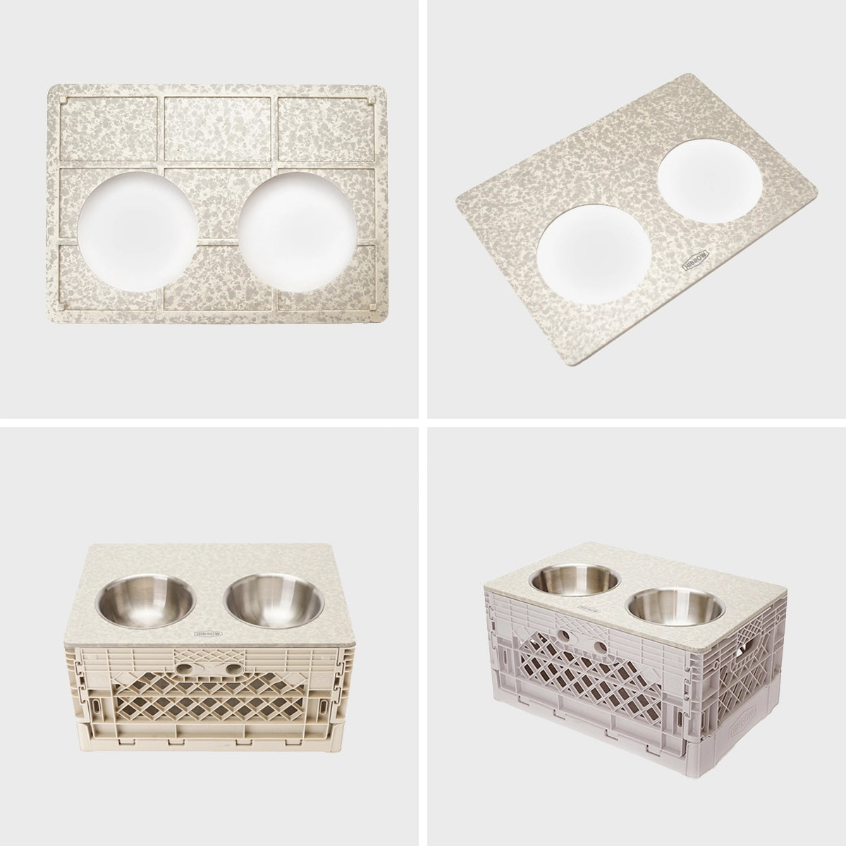 FLIP BOX PET BOWL TOP / MELAMINE GREY